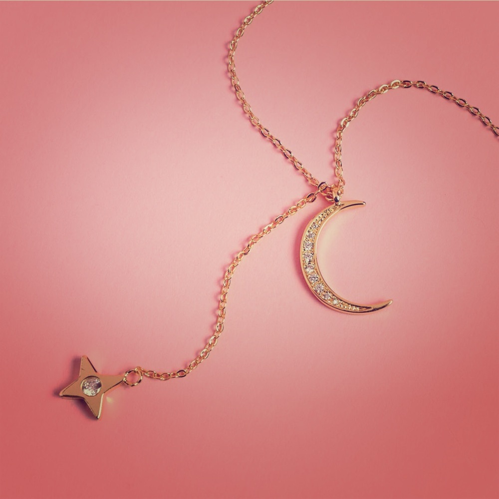 Lili Clapse Rope the Moon Lariat Necklace